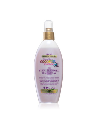 OGX Coconut Miracle Oil лак за коса с лека фиксация без аерозоли 177 мл.