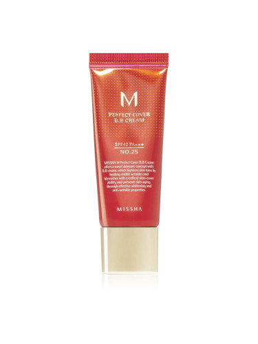Missha M Perfect Cover ВВ крем с висока UV защита малка опаковка цвят No. 25 Warm Beige SPF 42/PA+++ 20 мл.