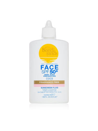 Bondi Sands SPF 50+ Fragrance Free Tinted Face Fluid тониращ защитен крем за лице SPF 50+ 50 мл.