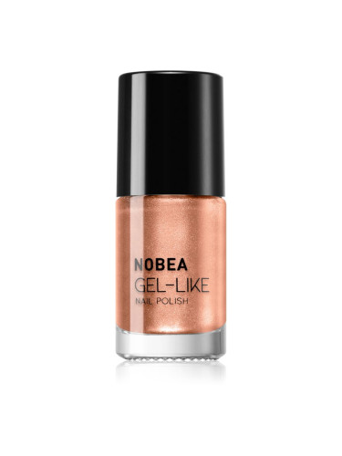 NOBEA Metal Gel-like Nail Polish лак за нокти с гел ефект цвят Orange blossom N#78 6 мл.