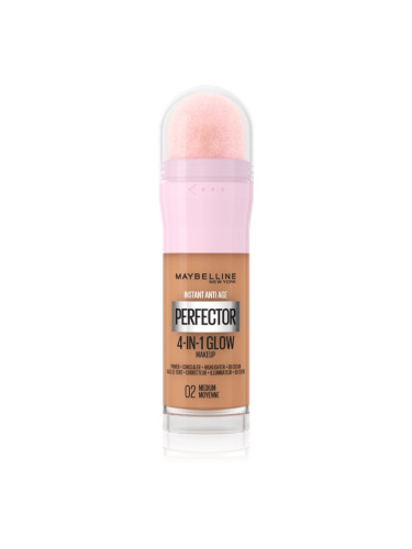 MAYBELLINE NEW YORK Instant Perfector 4-in-1 озаряващ фон дьо тен за естествен вид цвят 02 Medium 20 мл.