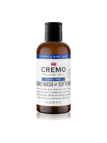 Cremo 2 in 1 Beard Wash & Softener шампоан за брада за мъже Citrus & Mint Leaf 177 мл.