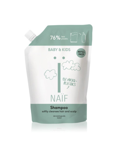 Naif Baby & Kids Shampoo подхранващ шампоан за деца от раждането им резервен пълнител 500 мл.