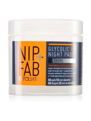 NIP+FAB Glycolic Fix Extreme почистващи тампони за нощ 60 бр.