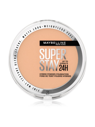 MAYBELLINE NEW YORK SuperStay 24H Hybrid Powder-Foundation компактна пудра за матиране цвят 21 9 гр.