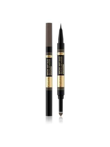 Eveline Cosmetics Brow Art Duo двустранен молив за вежди цвят Light 8 гр.