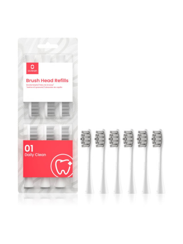 Oclean Brush Head Standard Clean резервни глави за четка за зъби P2S6 W06 White 6 бр.