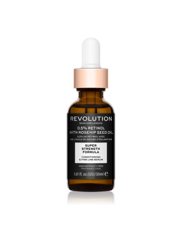 Revolution Skincare Retinol 0.5% With Rosehip Seed Oil хидратиращ серум против бръчки 30 мл.