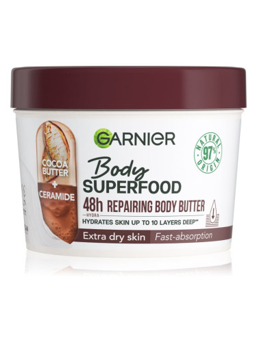 Garnier Body SuperFood подхранващо масло за тяло с какао 380 мл.