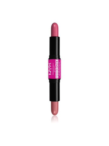 NYX Professional Makeup Wonder Stick Cream Blush двустранна контурираща писалка цвят 01 Light Peach and Baby Pink 2x4 гр.