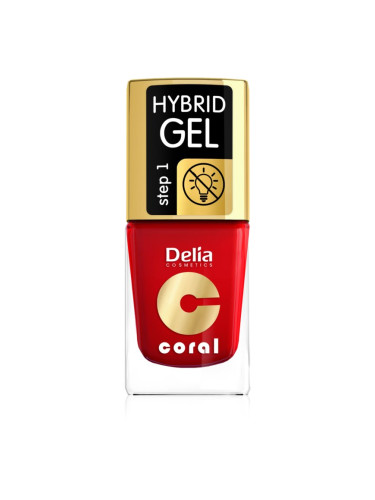 Delia Cosmetics Coral Nail Enamel Hybrid Gel гел лак за нокти цвят 01 11 мл.