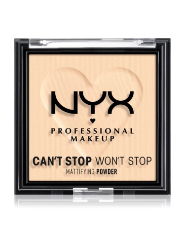 NYX Professional Makeup Can't Stop Won't Stop Mattifying Powder матираща пудра цвят 01 Fair 6 гр.