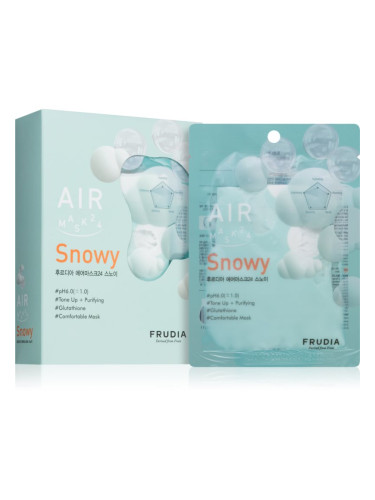 Frudia AIR Snowy платнена маска да уеднакви цвета на кожата 10x25 мл.
