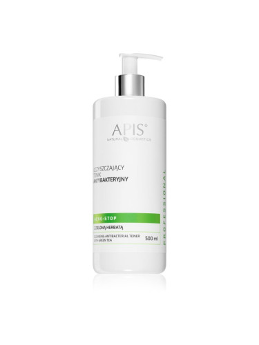 Apis Natural Cosmetics Acne-Stop Home TerApis успокояващ почистващ тоник за мазна и проблемна кожа 500 мл.