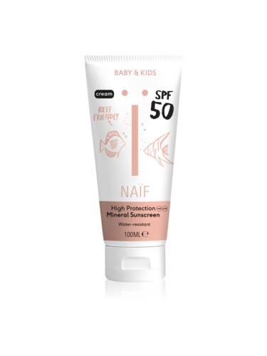 Naif Baby & Kids Sun Cream SPF 50 слънцезащитни продукти за бебета и деца SPF 50 100 мл.