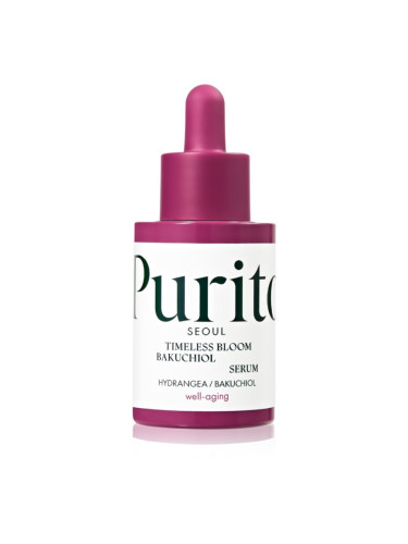 Purito Timeless Bloom Bakuchiol Serum интензивен ревитализиращ серум за възстановяване стегнатостта на кожата 30 мл.