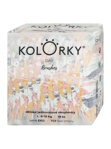 Kolorky Day Brushes еднократни ЕКО пелени размер S 8-13 Kg 19 бр.