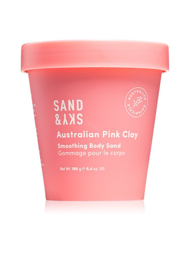 Sand & Sky Australian Pink Clay Smoothing Body Sand озаряващ пилинг за тяло 180 гр.