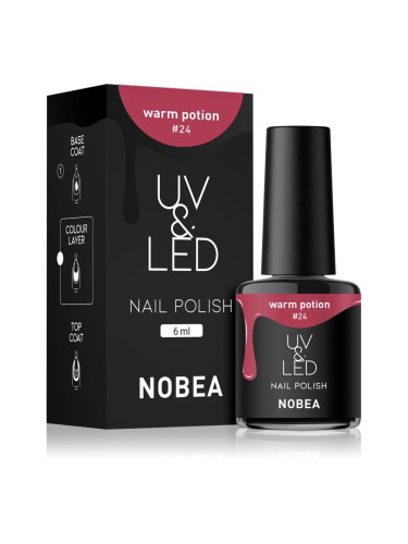NOBEA UV & LED Nail Polish гел лак за нокти с използване на UV/LED лампа бляскав цвят Warm potion #24 6 мл.