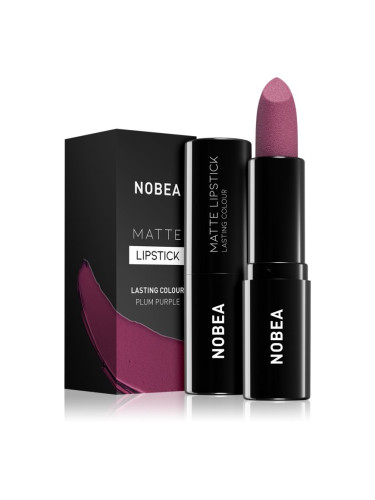 NOBEA Day-to-Day Matte Lipstick матиращо червило цвят Plum purple #M15 3 гр.