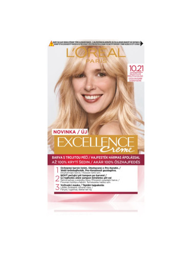 L’Oréal Paris Excellence Creme боя за коса цвят 10.21 Very Light Pearl Blonde 1 бр.