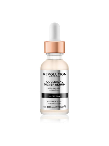 Revolution Skincare Colloidal Silver Serum успокояващ серум за проблемна кожа, акне 30 мл.