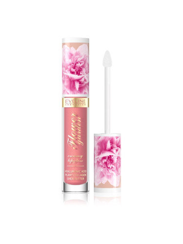 Eveline Cosmetics Flower Garden кремообразен гланц за устни с хиалуронова киселина цвят 02 Sweet Daisy 4,5 мл.