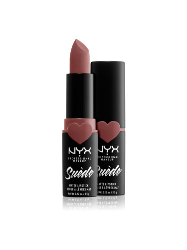 NYX Professional Makeup Suede Matte  Lipstick матиращо червило цвят 05 Brunch Me 3.5 гр.