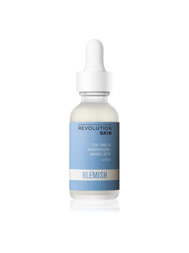 Revolution Skincare Blemish Tea Tree & Hydroxycinnamic Acid успокояващ серум срещу зачервяване на кожата за мазна и проблемна кожа 30 мл.