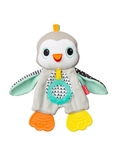 Infantino Cuddly Teether Penguin плюшена играчка с гризалка 1 бр.