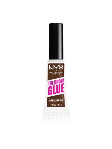 NYX Professional Makeup The Brow Glue гел за вежди цвят 04 Dark Brown 5 гр.