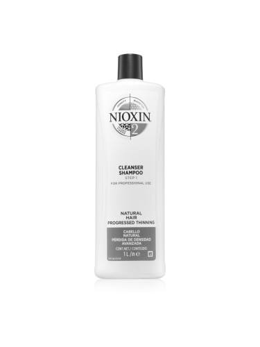 Nioxin System 2 Cleanser Shampoo почистващ шампоан за фина към нормална коса 1000 мл.