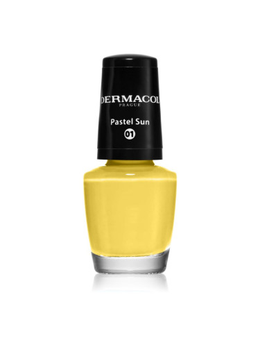 Dermacol Mini лак за нокти цвят 01 Pastel Sun 5 мл.