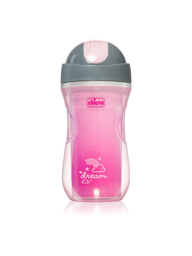 Chicco Sport Pink термочаша със сламка 14m+ 266 мл.