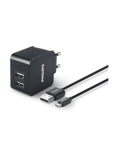 Адаптер за зареждане 15.5W и Micro USB кабел Philips (DLP2307U/12)