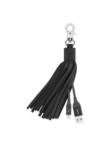 Плетен кабел Belkin Mixit USB-A към Lightning, Черен