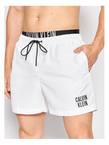 Calvin Klein Swimwear Плувни шорти Intense Power KM0KM00702 Бял Regular Fit