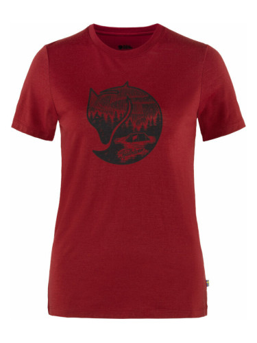 Fjällräven W Abisko Wool Fox Pomegranate Red/Dark Navy XS Тениска