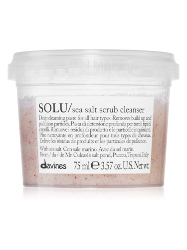 Davines Essential Haircare SOLU Sea Salt Scrub Cleanser почистващ пилинг за всички видове коса 75 мл.