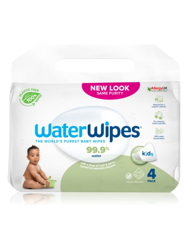 WaterWipes Baby Wipes Soapberry 4 Pack нежни мокри кърпички за бебета 4x60 бр.