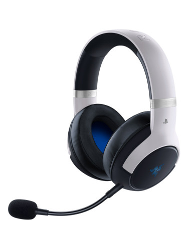  Гейминг слушалки Razer - Kaira, Playstation 5, черни/бели