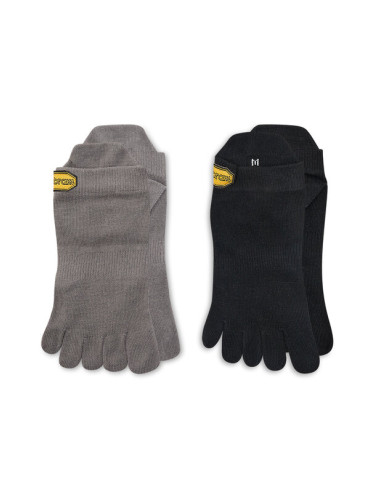 Vibram Fivefingers Комплект 2 чифта терлик унисекс Pack Sock S15N23P Черен