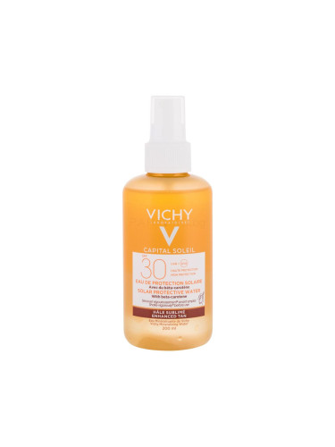 Vichy Capital Soleil Solar Protective Water Enhanced Tan SPF30 Слънцезащитна козметика за тяло за жени 200 ml