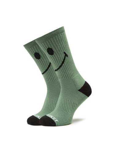 Market Дълги чорапи unisex Smiley 360001158 Зелен