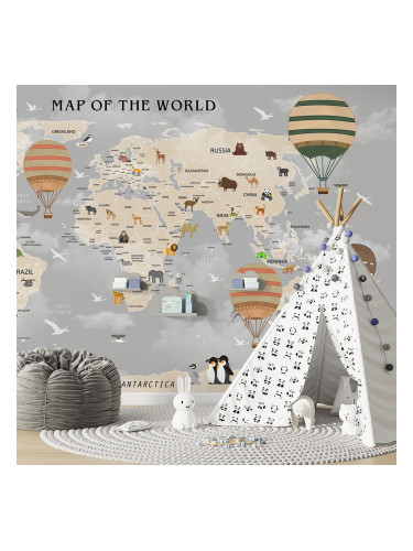 Фототапет Карта на света