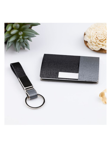 Луксозен комплект визитник и ключодържател TRAVOLTA
