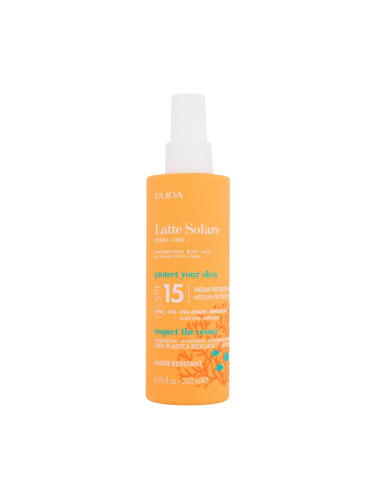 Pupa Sunscreen Milk SPF15 Слънцезащитна козметика за тяло 200 ml