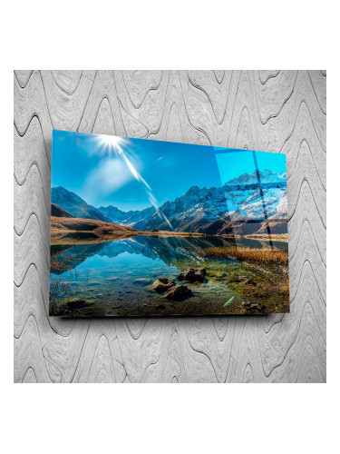 Стъклено АРТ пано - Езеро в планината
