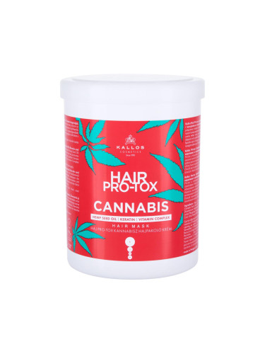 Kallos Cosmetics Hair Pro-Tox Cannabis Маска за коса за жени 1000 ml