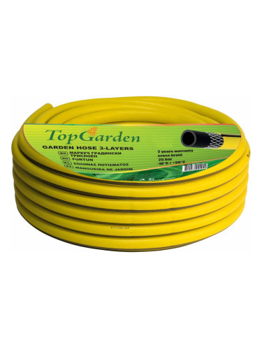 Маркуч градински трислоен 1/2", 50 м, TopGarden 402116